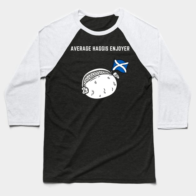 Average Haggis Enjoyer Baseball T-Shirt by Ckrispy